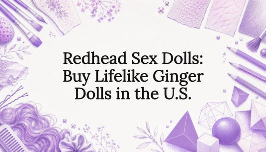 Decorative title card illustration with doll-themed sketches