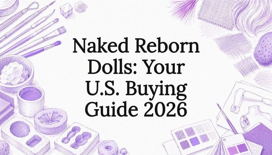 Decorative title card illustration with doll customization tools