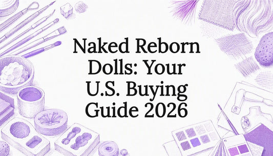 Decorative title card illustration with doll customization tools