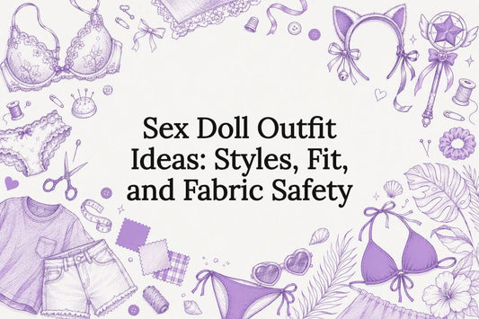 Decorative title card illustration with fashion sketches