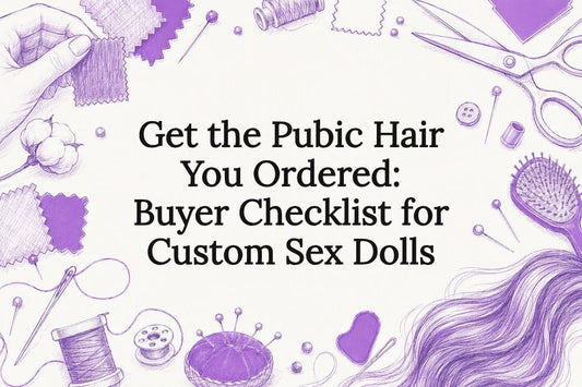 Decorative title card illustration for sex doll customization