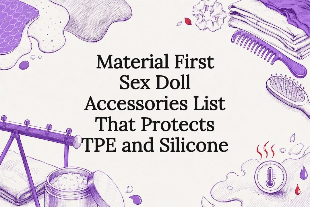Accessory care title card with material motifs